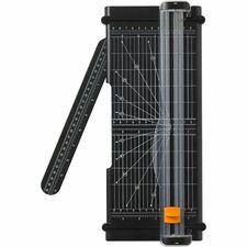 Fiskars SureCut 12" Portable Paper Trimmer - Titanium Blade - Portable, Corrosion Resistant, Break Proof, Fray Proof, Wear Resistant Blade, Scratch Resistant Blade - Stainless Steel - Black - 1 Each