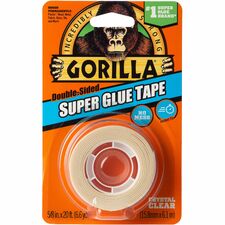 Gorilla Glue Super Glue Tape - Clear - For Multipurpose, Indoor, Outdoor, Craft Project, School, Plastic, Wood, Metal - 1 Each
