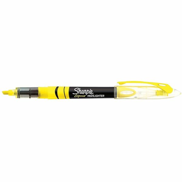 Sharpie Accent Highlighter - Liquid Pen - Micro Marker Point - Chisel Marker Point Style - Yellow Pigment-based Ink - 12 / Box