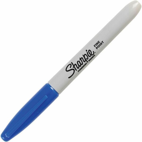 Sharpie Fine Point Permanent Marker - Fine Marker Point - 1 mm Marker Point Size - Blue - 12 / Box