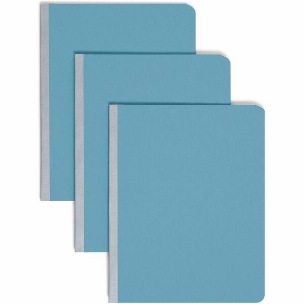 Smead Letter Recycled Fastener Folder - 8 1/2" x 11" - 3" Expansion - 1 Fastener(s) - Pressboard - Blue - 100% Paper Recycled - 1 Each