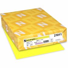 Astrobrights Color Paper - Lemon - Letter - 8 1/2" x 11" - 24 lb Basis Weight - 500 / Ream - Acid-free, Lignin-free - Lemon (Yellow)