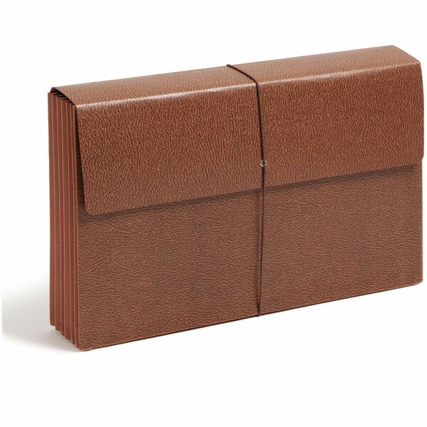 Smead Legal Recycled File Wallet - 5 1/4" Folder Capacity - 8 1/2" x 14" - 5 1/4" Expansion - 6 Pocket(s) - Redrope - Redrope - 30% Paper Recycled - 10 / Box