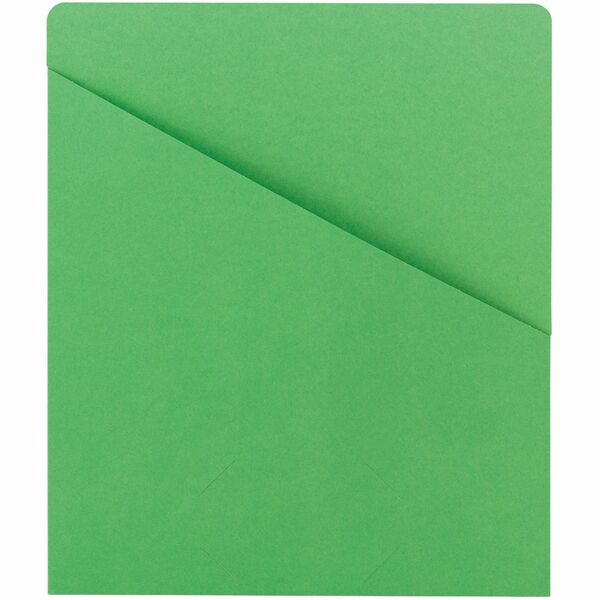 Smead Letter Recycled File Jacket - 8 1/2" x 11" - 1 Front Pocket(s) - Manila - Green - 10% Recycled - 25 / Pack