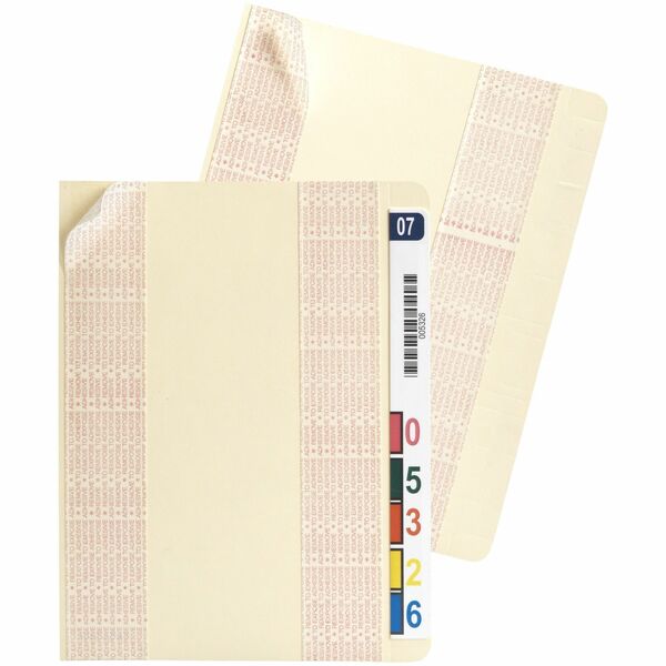 Smead Self-Adhesive End Tab Converters - 3.25" Width x 9.25" Length - Manila Divider - Recycled - 200 / Box