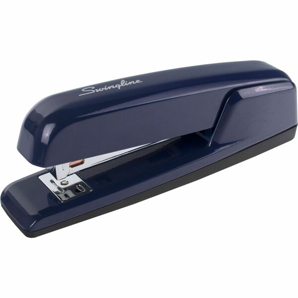 Swingline 747 Business Stapler - 25 of 20lb Paper Sheets Capacity - 210 Staple Capacity - Full Strip - 1/4" Staple Size - Top Loading - 1 Each - Royal Blue - Metal, Die-cast