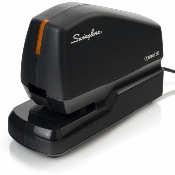 Swingline Optima 45 Electric Stapler Value Pack - 45 of 20lb Paper Sheets Capacity - 210 Staple Capacity - Full Strip - 3/8" Staple Size - 1.13" Throat Depth - Front Loading - 1 Each - Silver, Black - Plastic