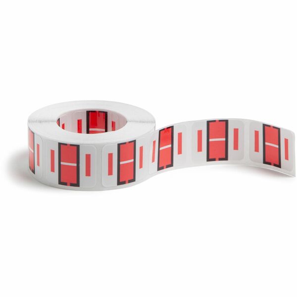 Smead BCCR Bar-Style Color-Coded Labels - 1 1/4" Width x 1" Length - Pink - 500 / Roll - 500 / Roll