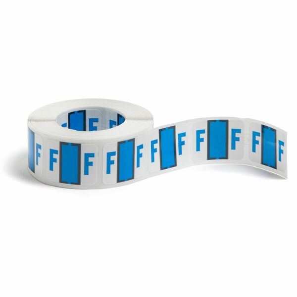 Smead BCCR Bar-Style Color-Coded Labels - "Alphabet" - 1 1/4" Width x 1" Length - Blue - 500 / Roll - 500 / Roll