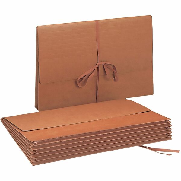 Smead Legal Recycled File Wallet - 8 1/2" x 14" - 5 1/4" Expansion - Redrope - Redrope - 30% Recycled - 1 Each