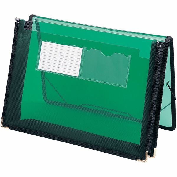 Smead Letter File Wallet - 8 1/2" x 11" - 200 Sheet Capacity - 2 1/4" Expansion - 2 Front Pocket(s) - Polypropylene - Green - 1 Each