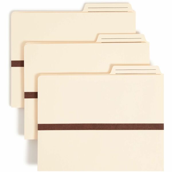 Smead Manila File Pockets with 2/5-Cut Tab - Letter - 8 1/2" x 11" Sheet Size - 1" Expansion - 2/5 Tab Cut - Right Tab Location - 11 pt. Folder Thickness - Tear Resistant - Manila - Recycled - 1 Each