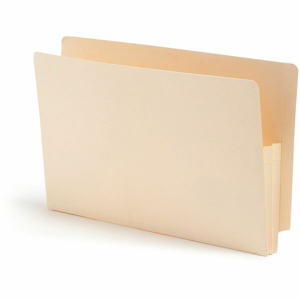 Smead Straight Tab Cut Legal Recycled File Pocket - 8 1/2" x 14" - 400 Sheet Capacity - 1 3/4" Expansion - Manila - 10% Recycled - 25 / Box