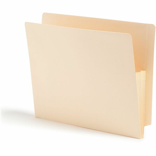 Smead Straight Tab Cut Letter Recycled File Pocket - 8 1/2" x 11" - 200 Sheet Capacity - 1 3/4" Expansion - Manila - 10% Recycled - 25 / Box