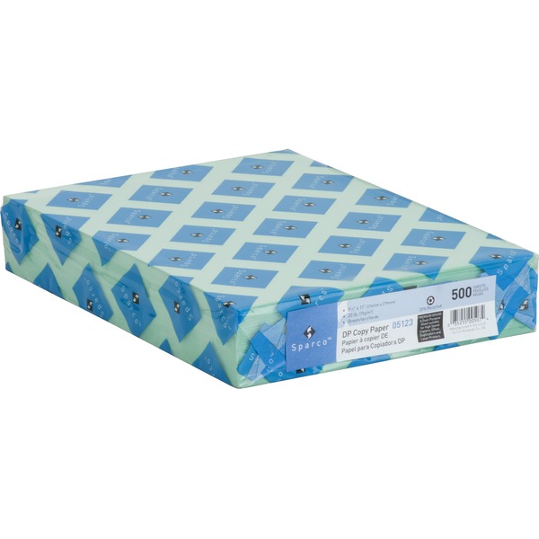 Sparco Premium Copy Paper - Green - Letter - 8 1/2" x 11" - 20 lb Basis Weight - 500 / Ream - Sustainable Forestry Initiative (SFI) - Lint-free, Acid-free, Archival-safe - Green