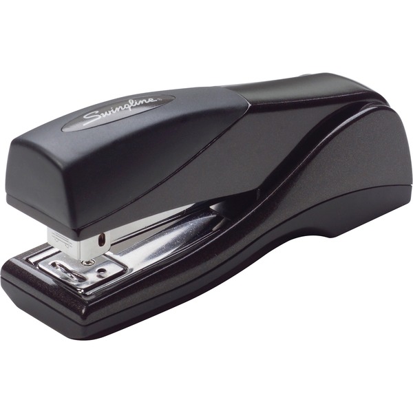 Swingline Optima Grip Compact Stapler - 25 of 20lb Paper Sheets Capacity - 105 Staple Capacity - Half Strip - 1/4" Staple Size - 1 Each - Graphite Black - Metal