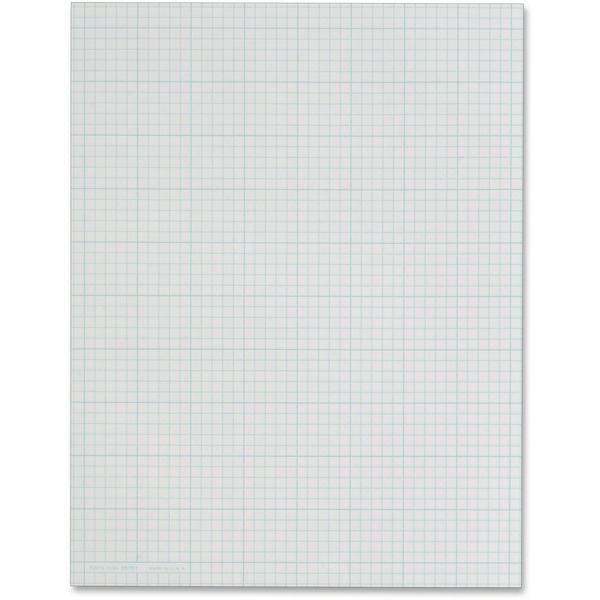 TOPS Quad Ruling Cross Section Pad - Letter - 50 Sheets - Glue - Both Side Ruling Surface - Quad Ruled - 20 lb Basis Weight - Letter - 8 1/2" x 11" - White Paper - Dual Sided, Smear Resistant, Acid-free, Sturdy Back - 1 / Pad