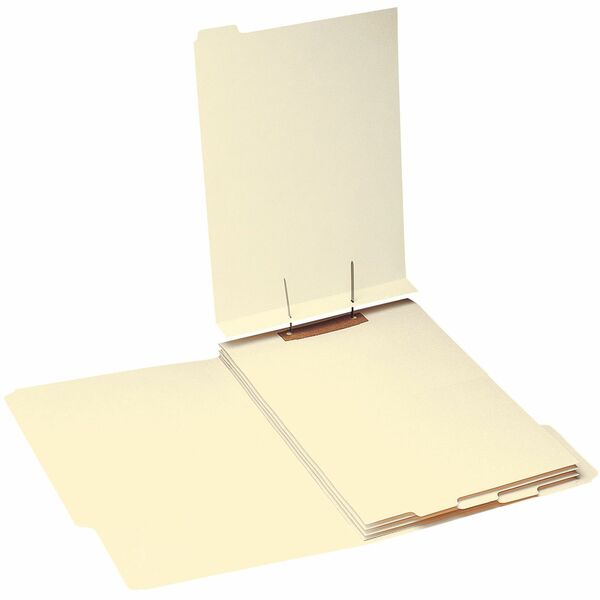 Smead 1/5 Tab Cut Legal Recycled Classification Folder - 8 1/2" x 14" - 1/2" Expansion - 1 x 2B Fastener(s) - 2" Fastener Capacity for Folder - Assorted Position Tab Position - 1 Divider(s) - Manila - 10% Recycled - 50 / Pack