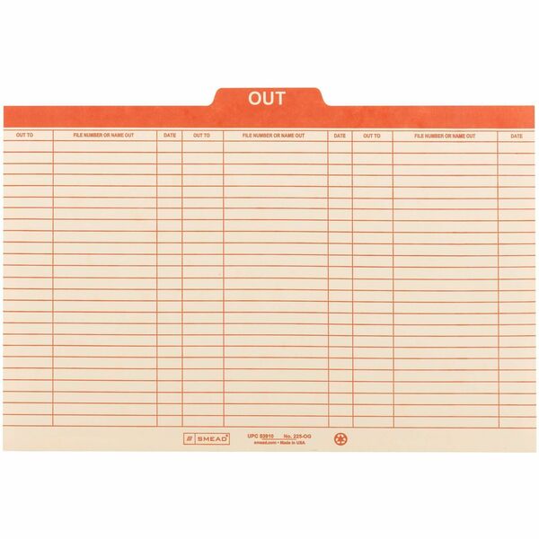 Smead 1/5 Tab Cut Legal Recycled Top Tab File Folder - 8 1/2" x 14" - 1" Expansion - Top Tab Location - Assorted Position Tab Position - Manila - Manila - 10% Recycled - 100 / Box