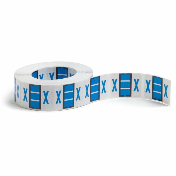 Smead BCCR Bar-Style Color-Coded Labels - "Alphabet" - 1 1/4" Width x 1" Length - Blue - 500 / Roll - 500 / Roll
