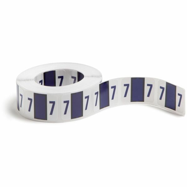 Smead BCCRN Bar-Style Color-Coded Labels - "Number" - 1 1/4" Width x 1" Length - Purple - 500 / Roll