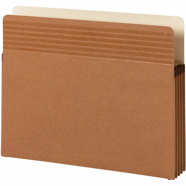 Smead Easy Grip Straight Tab Cut Letter Recycled File Pocket - 8 1/2" x 11" - 3 1/2" Expansion - Redrope - Redrope - 30% Recycled - 25 / Box