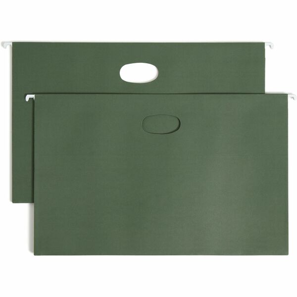 Smead Hanging File Pockets, 3-1/2 Inch Expansion, Legal Size, Standard Green, 10 Per Box (64320) - 8 1/2" x 14" - 3 1/2" Expansion - Standard Green - 30% Recycled