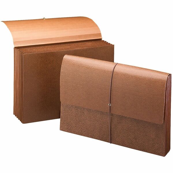 Smead Legal Recycled File Wallet - 8 1/2" x 14" - 5 1/4" Expansion - 6 Pocket(s) - Redrope - Redrope - 30% Recycled - 1 Each