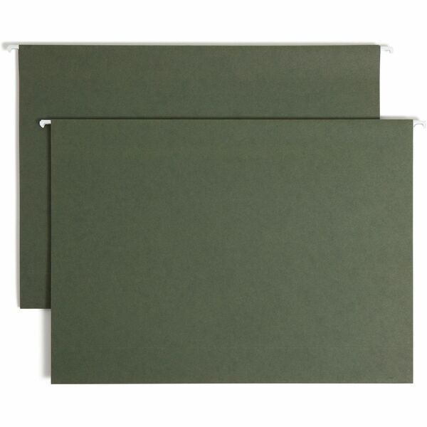 Smead Legal Recycled Hanging Folder - 3" Folder Capacity - 8 1/2" x 14" - 3" Expansion - Standard Green - 10% Recycled - 25 / Box