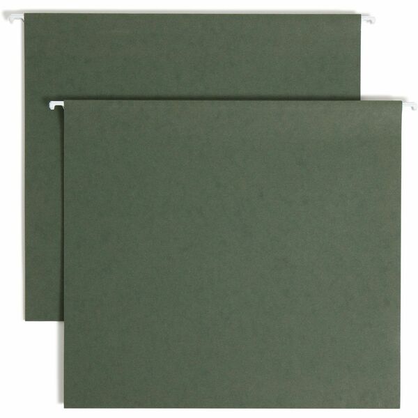 Smead Letter Recycled Hanging Folder - 3" Folder Capacity - 8 1/2" x 11" - 3" Expansion - Pressboard - Standard Green - 10% Recycled - 25 / Box