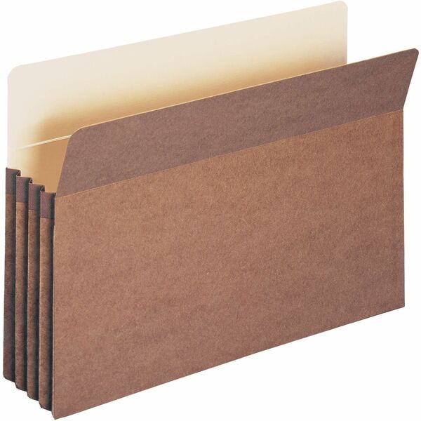 Smead Straight Tab Cut Legal Recycled File Pocket - 8 1/2" x 14" - 3 1/2" Expansion - Redrope - Redrope - 30% Recycled - 50 / Box