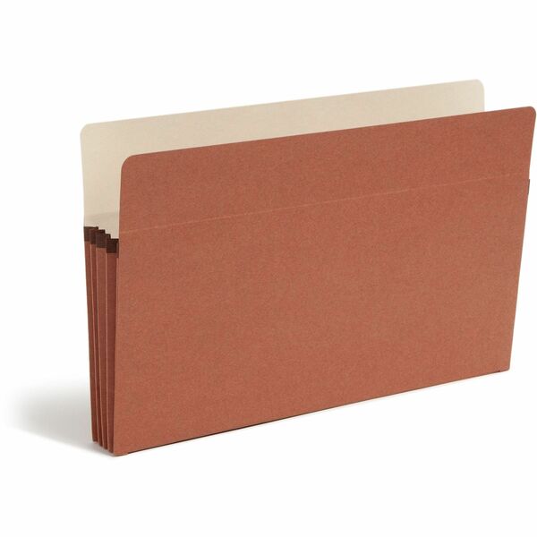 Smead Straight Tab Cut Legal Recycled File Pocket - 8 1/2" x 14" - 3 1/2" Expansion - Top Tab Location - Redrope, Kraft - Redrope - 30% Recycled - 25 / Box