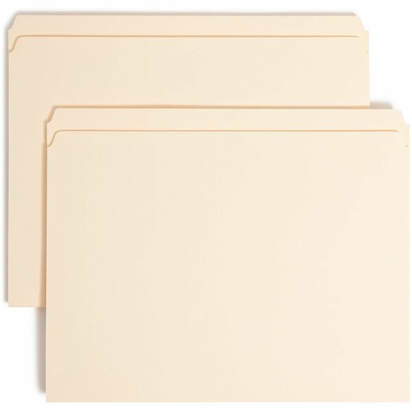 Smead Straight Tab Cut Letter Recycled Fastener Folder - 8 1/2" x 11" - 3/4" Expansion - 1 x 2K Fastener(s) - 2" Fastener Capacity for Folder - Manila - Manila - 10% Recycled - 50 / Box