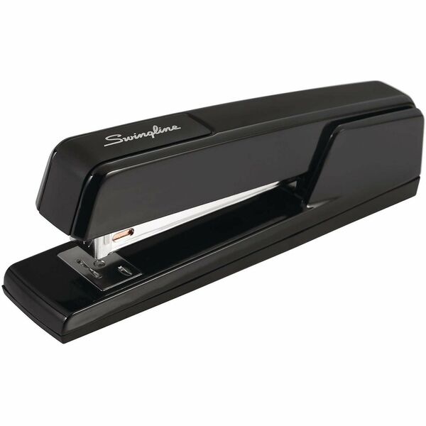 Swingline 747 Classic Stapler - 20 of 20lb Paper Sheets Capacity - 210 Staple Capacity - Full Strip - 1/4" Staple Size - 1 Each - Black - Metal, Die-cast