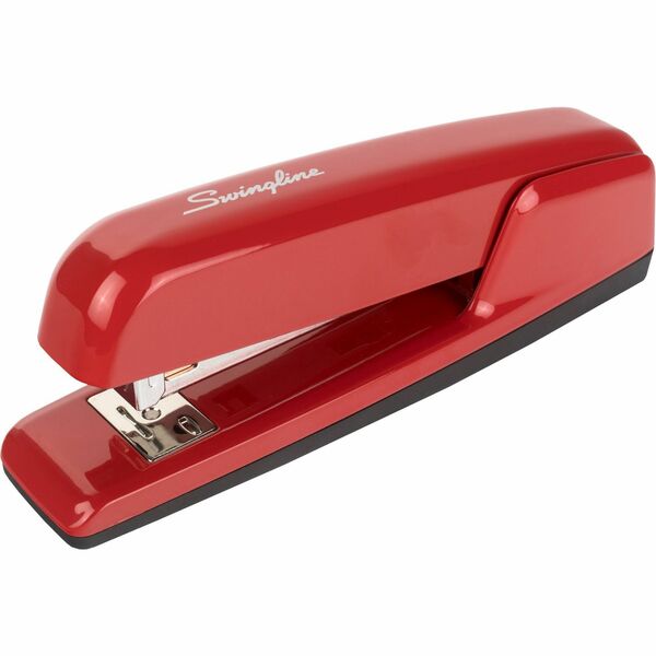 Swingline 747 Rio Red Stapler - 25 of 20lb Paper Sheets Capacity - 210 Staple Capacity - Full Strip - 1/4" Staple Size - 1 Each - Rio Red - Metal, Die-cast