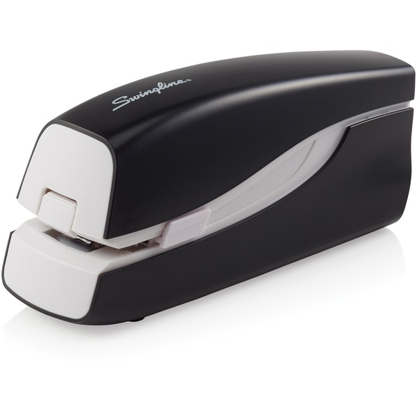 Swingline Portable Electric Stapler - 20 of 20lb Paper Sheets Capacity - 210 Staple Capacity - Full Strip - 1/4" Staple Size - 6 x AA Batteries - 1 Each - Black - Plastic