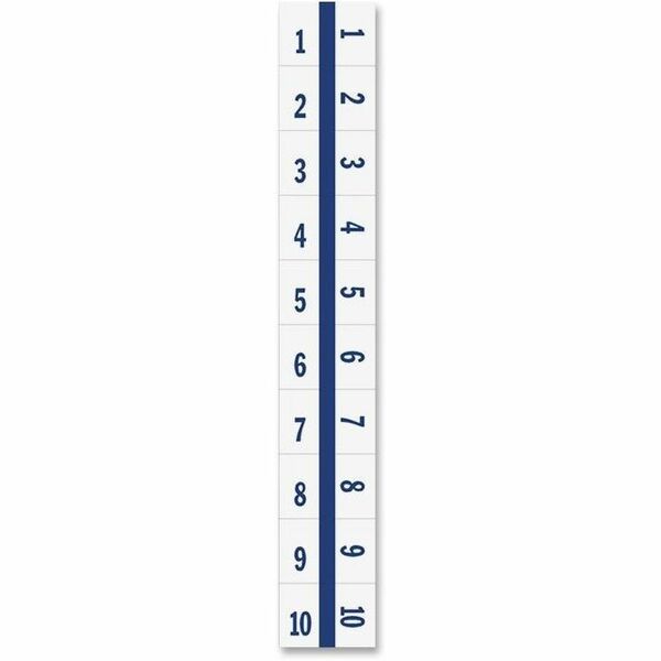 Tabbies Legal Index Divider Tabs - 10 Printed Tab(s) - Digit - 1-10 - 8.5" Divider Width x 11" Divider Length - Letter - 7 Hole Punched - White Paper Divider - Punched - 100 / Pack