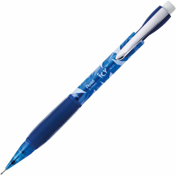 Pentel Icy Mechanical Pencil - #2 Lead - 0.7 mm Lead Diameter - Refillable - Blue Barrel - 1 Dozen