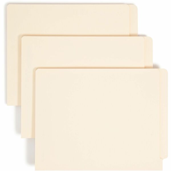 Smead Straight Tab Cut Letter Recycled Fastener Folder - 8 1/2" x 11" - 3/4" Expansion - 2 x 2B Fastener(s) - 2" Fastener Capacity for Folder - End Tab Location - Manila - Manila - 10% Recycled - 50 / Box