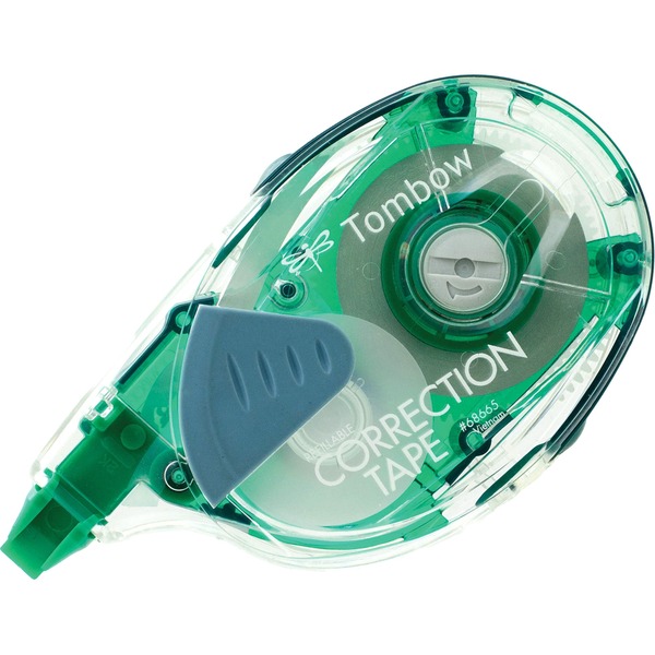 Tombow Mono Correction Tape Refillable Dispenser - 0.16" Width x 39.33 ft Length - 1 Line(s) - White Tape - Ergonomic - Acid-free, Refillable - 1 Each - White