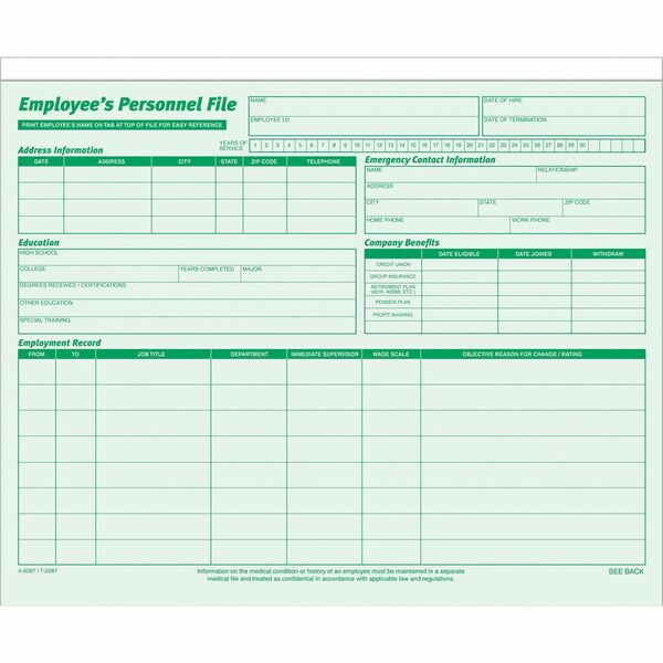 TOPS Record Jacket - 9 1/2" x 11 3/4" - Green - 20 / Pack