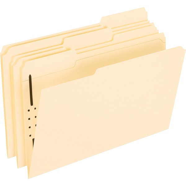 Pendaflex 1/3 Tab Cut Legal Recycled Top Tab File Folder - 8 1/2" x 14" - 1 Fastener(s) - 2" Fastener Capacity for Folder - Top Tab Location - Assorted Position Tab Position - Manila - Manila - 10% Recycled - 50 / Box