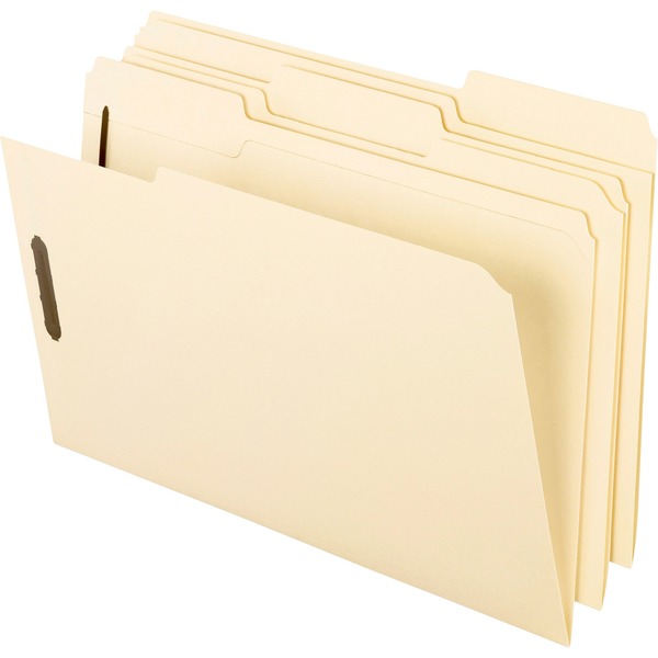 Pendaflex 1/3 Tab Cut Legal Recycled Top Tab File Folder - 8 1/2" x 14" - 2 Fastener(s) - 2" Fastener Capacity for Folder - Top Tab Location - Assorted Position Tab Position - Manila - Manila - 10% Recycled - 50 / Box