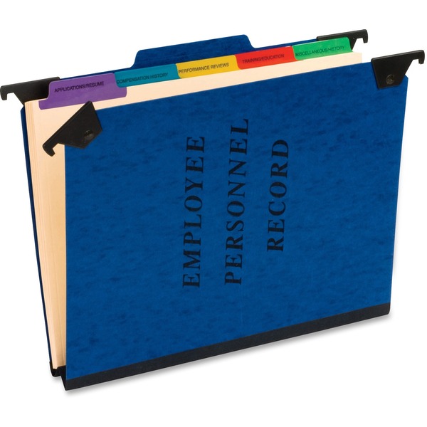 Pendaflex 1/3 Tab Cut Recycled Hanging Folder - 9 1/2" x 11 3/4" - 2" Expansion - 1" Fastener Capacity for Folder - 5 Divider(s) - Pressguard - Blue - 65% Recycled - 1 Each