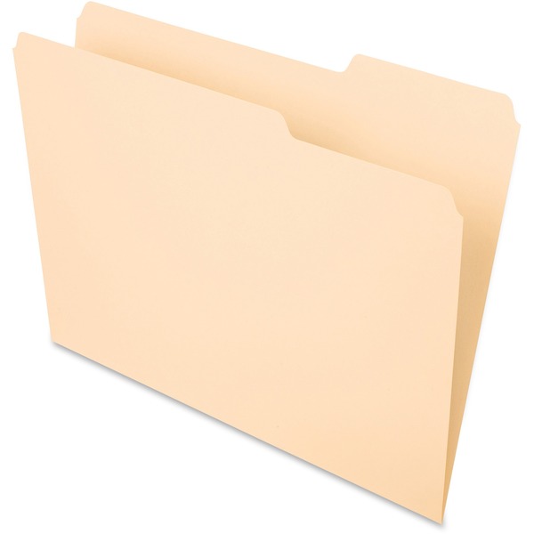 Pendaflex Essentials 1/3 Tab Cut Letter Recycled Top Tab File Folder - 8 1/2" x 11" - 3/4" Expansion - Top Tab Location - Right Tab Position - Manila - Manila - 10% Recycled - 100 / Box