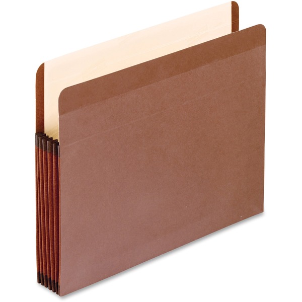 Pendaflex Legal Recycled Expanding File - 8 1/2" x 14" - 5 1/4" Expansion - Red Fiber, Polyester - Red Fiber, Manila - 10% Recycled - 5 / Box
