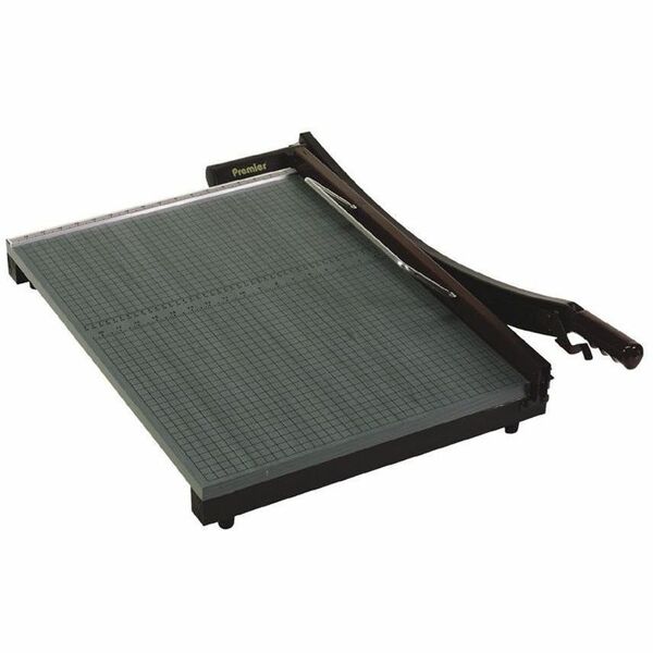 Premier Stakcut Paper Trimmers - Cuts 30Sheet - 15" Cutting Length - Straight Cutting - 0.8" Height x 13" Width x 14.9" Depth - Wood Base, Steel Blade - Green