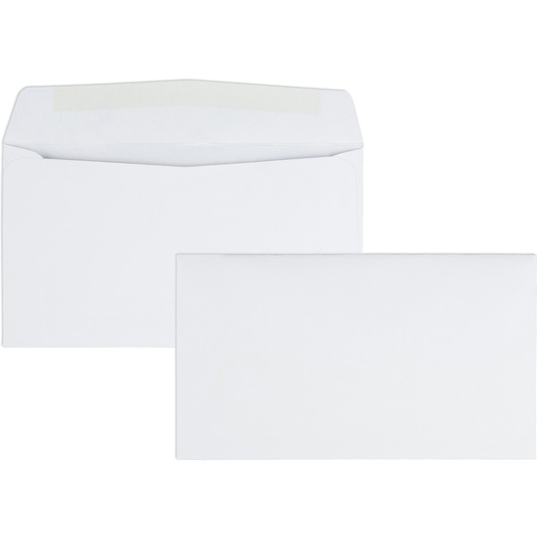 Quality Park No. 6-3/4 Business Envelopes with Gummed Flap - Business - #6 3/4 - 3 5/8" Width x 6 1/2" Length - 24 lb - Gummed - Wove - 500 / Box - White