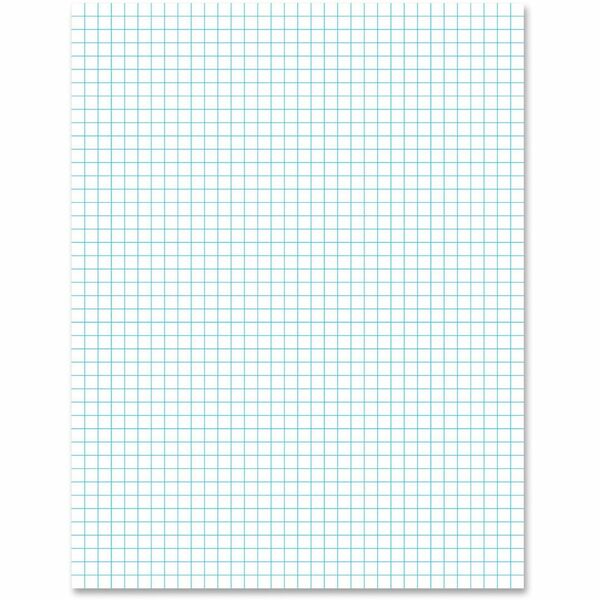 Ampad Graph Pad - 50 Sheets - Front Ruling Surface - 20 lb Basis Weight - Letter - 8 1/2" x 11" - White Paper - 1 / Pad