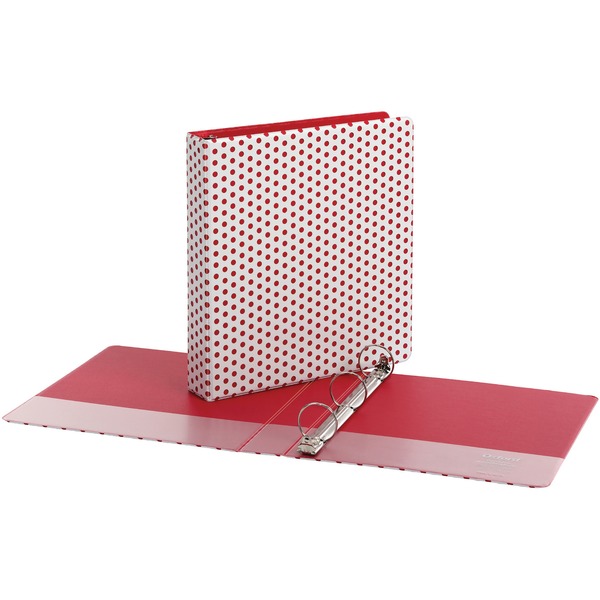 Oxford 1-1/2" Back-mounted Round Ring Binder - 1 1/2" Binder Capacity - 350 Sheet Capacity - Round Ring Fastener(s) - 2 Internal Pocket(s) - Black - 1 Each